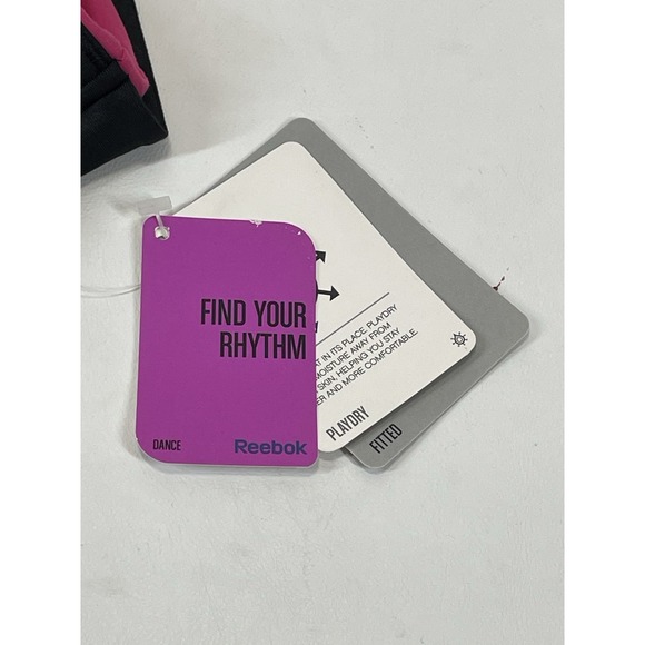 Reebok Fitted Playdry Dance Bra Womens Size M Pink Black NWT - Picture 6 of 9